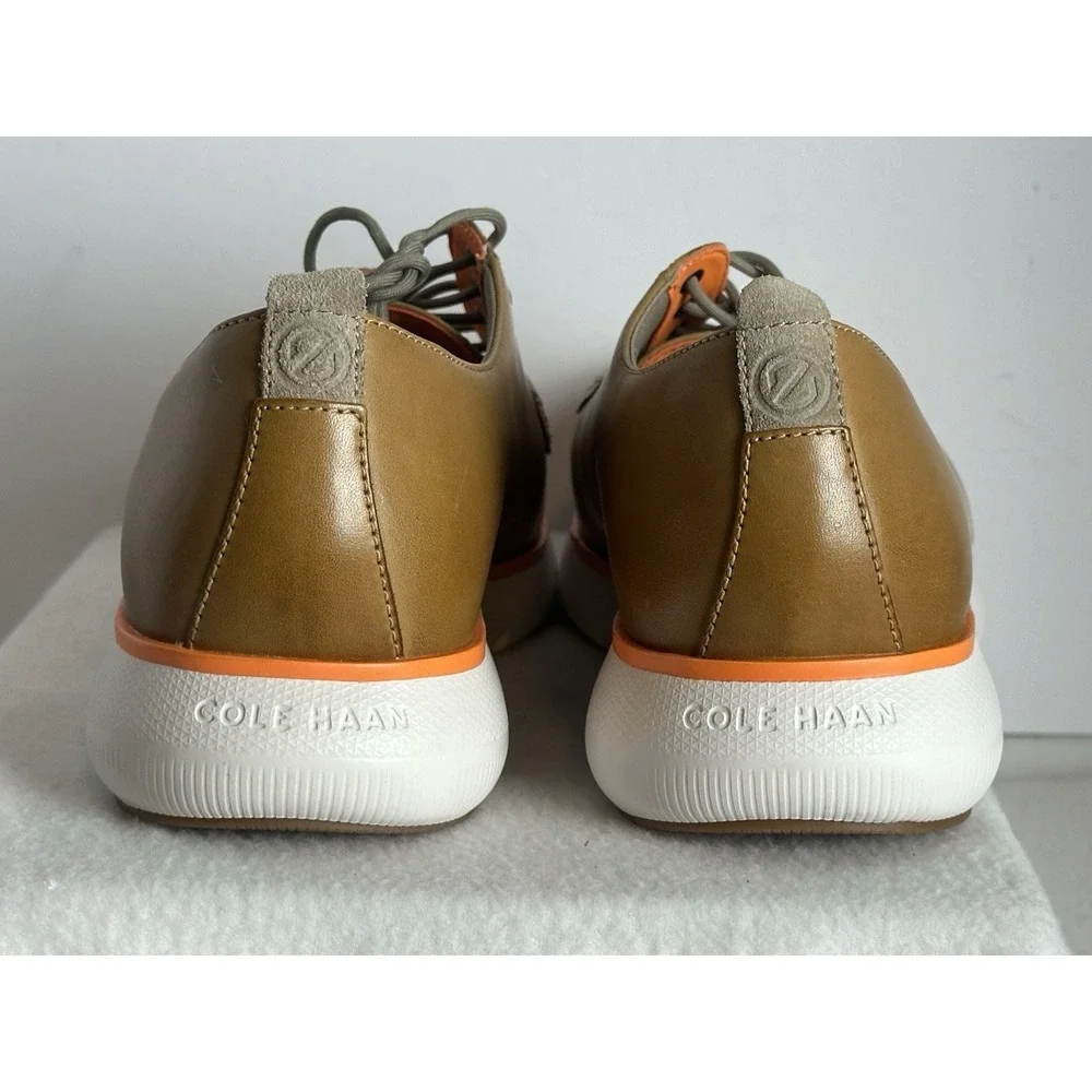 COLE HAAN Zerogrand Omni Postman Mens 11 M British Tan Leather Oxford Shoes NEW
